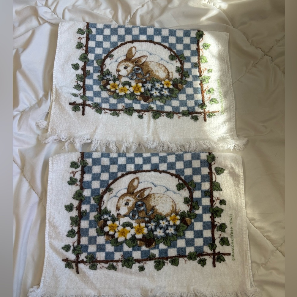Bunny and Floral Tapestry Placemats